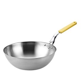 Altınbaşak Sarı Saplı 26 cm Çelik Wok Tava