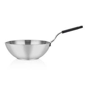 Altınbaşak Siyah Saplı 30 cm Çelik Wok Tava