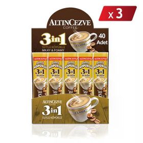 Altıncezve 40x17 gr 3ü 1 Arada Sütlü Köpüklü Tek İçimlik Kahve