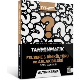 Altınkarma Tahminmatik Tyt - Ayt Felsefe Din Kültürü ve Ahlak Bilgisi Soru Bankası