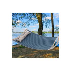 Altınoluk Hamak Oval Tahtalı Yeni Çift Kişilik Yastıklı Kumaş İndigo Hamak