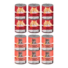Altinpet 6+6 Adet 415 gr Sığır Etli - Somonlu Yaş Yetişkin Kedi Maması