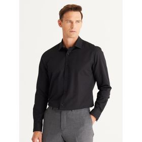 Altınyıldız 4A2024100012 Classics Slim Fit Klasik Yaka Siyah Erkek Gömlek