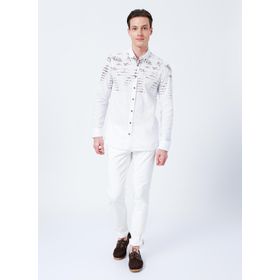 Altınyıldız Classics 4A1400000101 Beyaz Normal Bel Dar Paça Slim Fit Erkek Pantolon