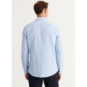 Altınyıldız Classics 4A2024100034 Mavi Slim Fit Klasik Yaka Erkek Gömlek