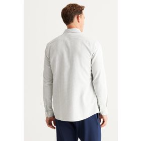 Altınyıldız Classics 4A2024100071 Yeşil Beyaz Slim Fit Klasik Yaka Erkek Gömlek