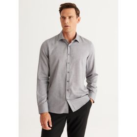 Altınyıldız Classics 4A2024100152 Gri Slim Fit Klasik Yaka Erkek Gömlek