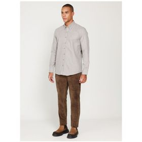 Altınyıldız Classics 4A2024100192 Bej Slim Fit Düğmeli Yaka Erkek Gömlek
