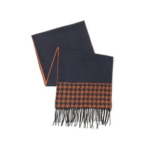 Altınyıldız Classics 4A2823100006 Lacivert Turuncu Erkek Atkı