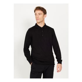 Altınyıldız Classics 4A4924100059 Siyah Polo Yaka Standart Erkek Kazak
