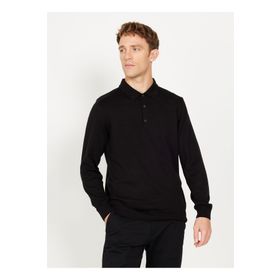 Altınyıldız Classics 4A4924100059 Siyah Polo Yaka Standart Erkek Kazak