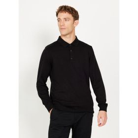 Altınyıldız Classics 4A4924100059 Siyah Polo Yaka Standart Erkek Kazak