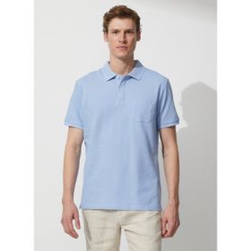 Altınyıldız Classics 4A9000000002 Polo Yaka Açık Mavi Erkek T Shirt