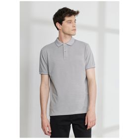 Altınyıldız Classics 4A9000000003 Polo Yaka Gri Beyaz Erkek T Shirt