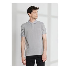 Altınyıldız Classics 4A9000000003 Polo Yaka Gri Beyaz Erkek T Shirt