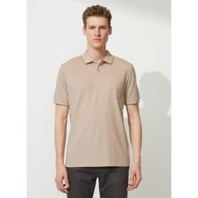 Altınyıldız Classics 4A9000000004 Polo Yaka Beyaz Vizon Erkek T Shirt