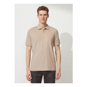 Altınyıldız Classics 4A9000000004 Polo Yaka Beyaz Vizon Erkek T Shirt