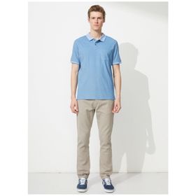 Altınyıldız Classics 4A9000000004 Polo Yaka İndigo Beyaz Erkek T Shirt