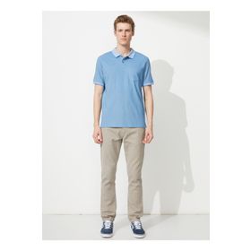 Altınyıldız Classics 4A9000000004 Polo Yaka İndigo Beyaz Erkek T Shirt