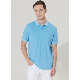 Altınyıldız Classics 4A9000000004 Polo Yaka Mavi Beyaz Erkek T Shirt