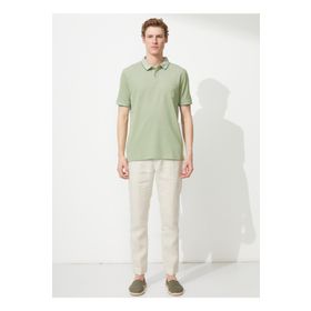 Altınyıldız Classics 4A9000000004 Polo Yaka Yeşil Beyaz Erkek T Shirt