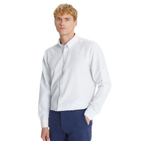 Altınyıldız Classics ACE201252155_BYZ Beyaz Tailored Slim Fit Dar Kesim Düğmeli Yaka Baskılı Erkek Gömlek