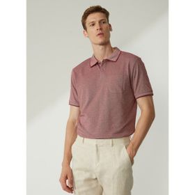 Altınyıldız Classics Beyaz Bordo Polo Erkek T-Shirt
