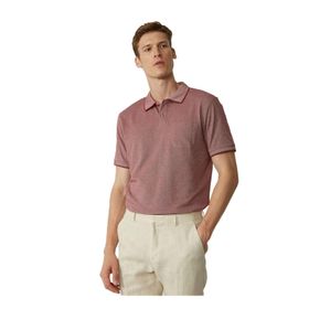 Altınyıldız Classics Beyaz Bordo Polo Erkek T-Shirt