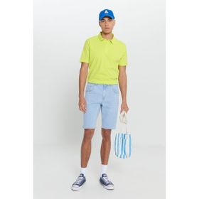 Altınyıldız Classics Erkek Açık Mavi Slim Fit Dar Kesim Pamuklu Esnek Denim Şort