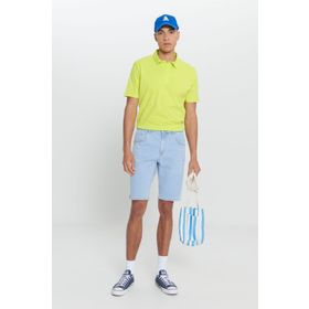 Altınyıldız Classics Erkek Açık Mavi Slim Fit Dar Kesim Pamuklu Esnek Denim Şort