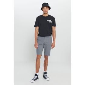 Altınyıldız Classics Erkek Gri Slim Fit Dar Kesim Armürlü %100 Pamuk Casual Chino Şort