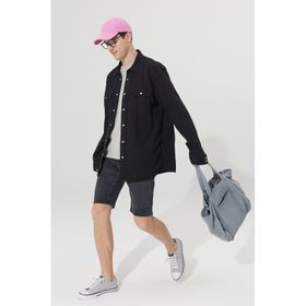 Altınyıldız Classics ERKEK GRI Slim Fit Dar Kesim Pamuklu Esnek Denim Şort