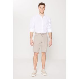 Altınyıldız Classics Erkek Kahverengı Slim Fit Dar Kesim Yan Cepli Gofre Desenli Şort