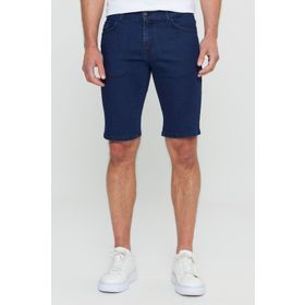 Altınyıldız Classics Erkek Koyu Lacivert Slim Fit Dar Kesim Pamuklu Esnek Denim Şort