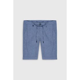 Altınyıldız Classics Erkek Lacivert Slim Fit Dar Kesim Yan Cepli Gofre Desenli Şort