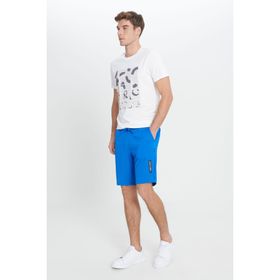 Altınyıldız Classics Erkek Saks Mavi Standart Fit Normal Kesim Örme Spor Şort