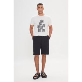 Altınyıldız Classics Erkek Siyah Standart Fit Normal Kesim Casual Örme Şort