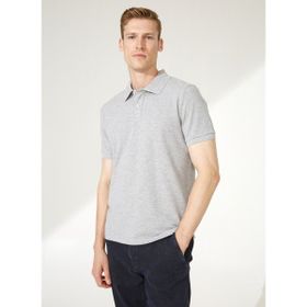 Altınyıldız Classics Gri Melanj Polo Erkek T-Shirt