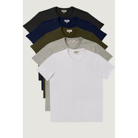Altınyıldız Classics Slim Fit Dar Kesim Bisiklet Yaka 5'li Tişört Paketi