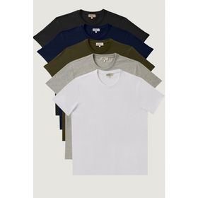 Altınyıldız Classics Slim Fit Dar Kesim Bisiklet Yaka 5'li Tişört Paketi
