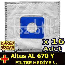 Altus AL 670Y 16 Adet Süpürge Toz Torbası