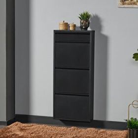 Alveon ALV-3+1 Plus Siyah Metal Ayakkabılık