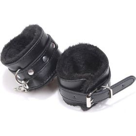 Alvera Collection Derbars Siyah El Yapımı Içi Peluş Fantazi Deri Kelepçe
