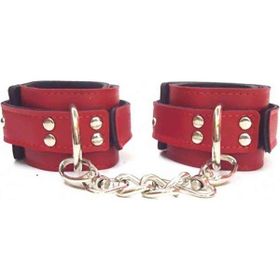 Alvera Collection Merry See Fantazi Kırmızı Deri Kelepçe