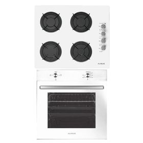 Alveus Akasya GLS640 - MFA604 2'li Beyaz Ankastre Set