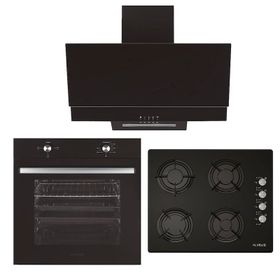 Alveus ALV F17 PB - ALV GLS 640 - ALV MFA 604 F 3'lü Siyah Ankastre Set