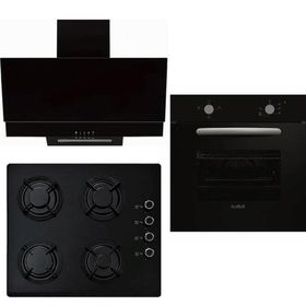 Alveus ALV F17 PB BLACK+ALV GLS 640 BLACK+ALV MFA 605M BLACK Siyah 3'lü Ankastre Set