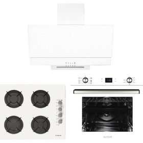 Alveus Baker MFA 627 - GLS 640 - MOD F17 3'lü Beyaz Ankastre Set