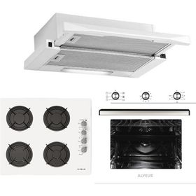 Alveus Cloud 614 MFA 614 - GLS 640 - F4 ECR 3'lü Beyaz Ankastre Set