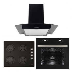 Alveus Iber-GLS-640-MFA604 Siyah 3'lü Ankastre Set